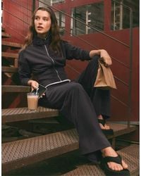 Stradivarius - Cropped High Neck Sweatshirt - Lyst