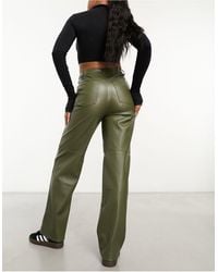 Pimkie - Wide Leg Faux Leather Trousers - Lyst