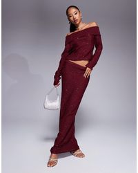 Kaiia - X sasha corte – exklusiver maxi-strickrock mit pailletten - Lyst