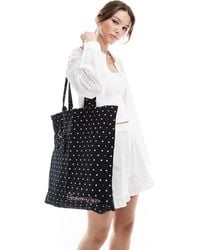 Bershka - Polka Dot Oversized Tote Bag - Lyst
