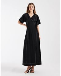 Object - – langes maxi-wickelkleid - Lyst