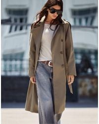 Pull&Bear - Trench-coat classique taupe - Lyst