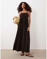 ASOS - Pleated Trapeze Dress - Lyst