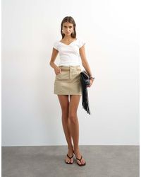 TOPSHOP - Micro Minirok Met Uitsnijdingen - Lyst