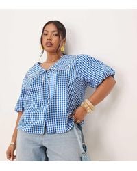 Nobody's Child - Birdie Collared Puff Sleeve Top - Lyst