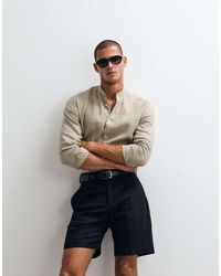 ASOS - Tailored Linen Rich Regular Shorts - Lyst