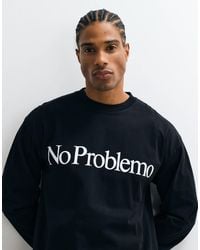 No Problemo - 100% Cotton Long Sleeve T-Shirt With Large Front Logo - Lyst