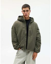 Pull&Bear - Regenjas Met Panelen - Lyst