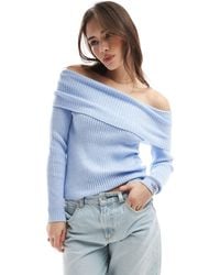 ONLY - – schulterfreier strickpullover - Lyst