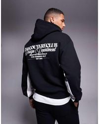 The Couture Club - Sudadera Negra Con Capucha, Detalle De Paneles Y Estampado Gráfico Trasero "Design Department" De (Parte De Un Conjunto) - Lyst