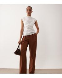 ASOS - Tall Tailored Wide Leg Pants With Pleat Detail - Lyst