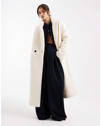 ASOS - Oversized Dad Jas Van Rijke Wolmix Met Textuur - Lyst