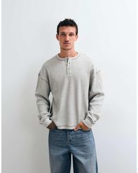 ASOS - Heavyweight Boxy Oversized Long Sleeve T-shirt With Henley - Lyst