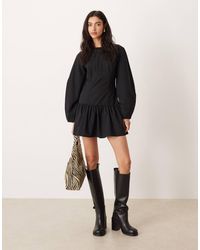 ASOS - Cocoon Sleeve Drop Waist Mini Dress - Lyst