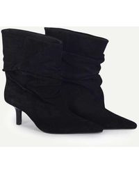 OFF THE HOOK - Selene Suede Pointed Toe Heeled Ankle Boots - Lyst