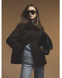 ONLY - Faux Fur Collar Coat - Lyst