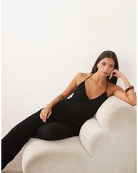 ASOS - Co-ord Crinkle Wide Leg Drawstring Trouser - Lyst