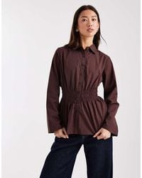 Cotton On - Gathered Long Sleeve Shirt - Lyst
