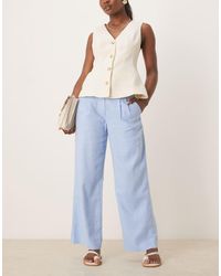 Abercrombie & Fitch - Curve Love Low Rise Linen Pants - Lyst