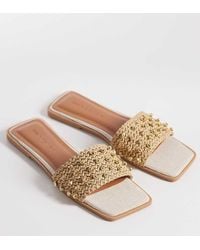 ASOS - Frida Flat Sandals With Coloured Beads-neutral - Lyst