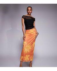 ASOS - Asos Design Tall Mesh Midi Skirt - Lyst