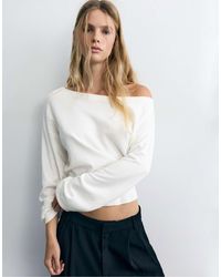 Pull&Bear - Pullover mit u-boot-ausschnitt - Lyst