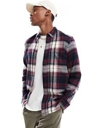 French Connection - French Connection Long Sleeve Check Flannel Shirt - Lyst