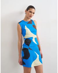 TOPSHOP - Linen Open Back Mini Dress - Lyst