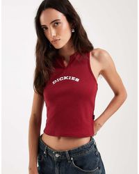 Dickies - Canotta Bordeaux Con Scollo A V - Lyst