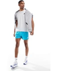 adidas Originals - Shorts De Baño De 3" Azules Con 3 Rayas De Adidas Training - Lyst