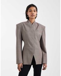 ASOS - High Neck Wrap Blazer - Lyst