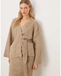 Y.A.S - Premium Textured Wrap Front Knitted Cardigan Co-ord - Lyst