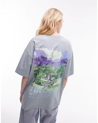 TOPSHOP - Art museum - t-shirt oversize con grafica di van gogh - Lyst