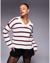 Princess Polly - Forte V Neck Collared Jumper - Lyst
