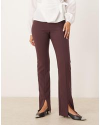 ASOS - Elegante Skinny Broek Met Ritsdetail Aan De Voorkant - Lyst