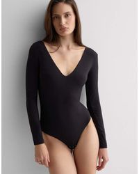 Intimissimi - Long-Sleeved Bodysuit With V Neck - Lyst