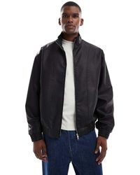 ASOS - Bomberjack Van Imitatieleer - Lyst