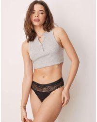 Calvin Klein - Modern Lace Thong With Frill - Lyst