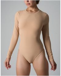 agon® - Crew Neck Long Sleeve Bodysuit - Lyst