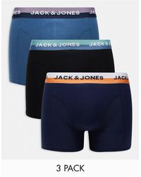 Jack & Jones - Confezione da 3 paia di boxer aderenti multicolore con fascia - Lyst