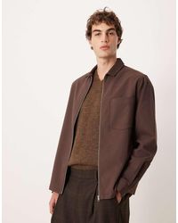 ASOS - Relaxed Zip Through Shirt - Lyst