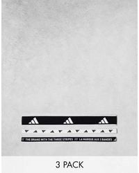 adidas Originals - Adidas Training Elastic Headband 3 Pack - Lyst