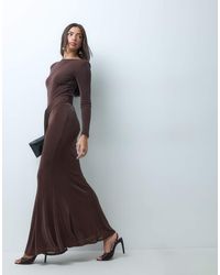 Wanderdoll - Wanderoll Nora Sculpted Drape Front Detail Maxi Skirt Co-Ord - Lyst