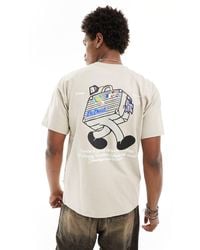 Dr. Denim - Trooper American 90s Cut Relaxed Fit T-shirt With 'world Traveller' Graphic Back Print - Lyst