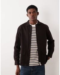 ASOS - Cotton Twill Overshirt With Badge - Lyst