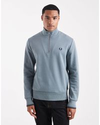 Fred Perry - Half Zip Sweatshirt - Lyst