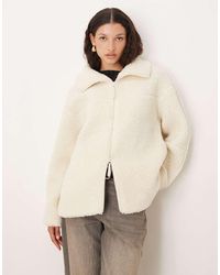 Gina Tricot - Shacket Van Borg Met Rits - Lyst