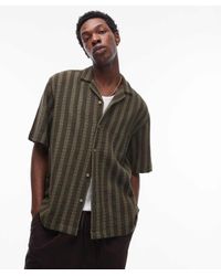 TOPMAN - Short Sleeve Knitted Crochet Shirt - Lyst
