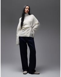 ARKET - Gilet cache-cœur asymétrique en maille duveteuse - cassé - Lyst