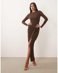 Forever New - Slinky High Neck Drape Detail Maxi Dress - Lyst